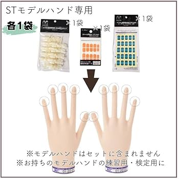 Amazon.co.jp: 【3種セット】 滝川 STモデルハンド用 JNEC認定 ネイル