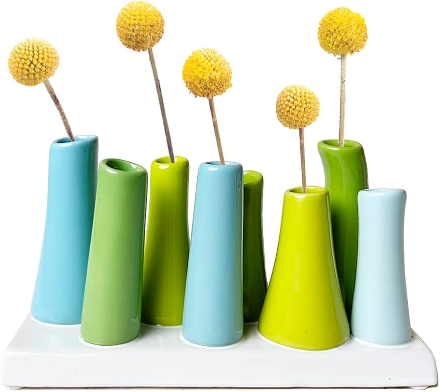 Amazon.com: Chive - Pooley 2, Ceramic Flower Vase, 8-Tube Shape