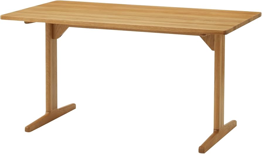 Amazon｜無印良品 木製リビングダイニングテーブル 幅130×奥行70×高さ