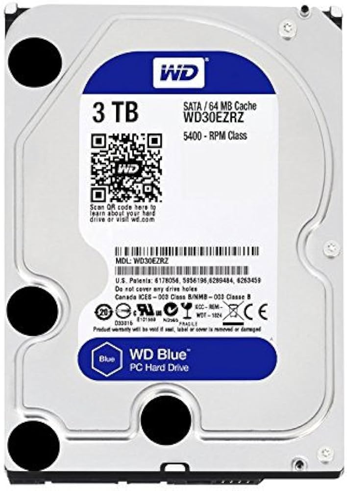 Amazon | WD Blue 3TB Desktop Hard Disk Drive - 5400 RPM SATA 6 Gb