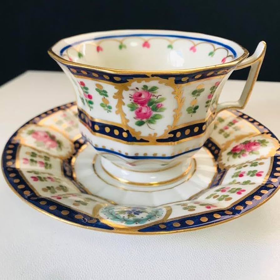 Amazon.co.jp: ドレスデン カールティーメ 薔薇 コバルト 窓絵