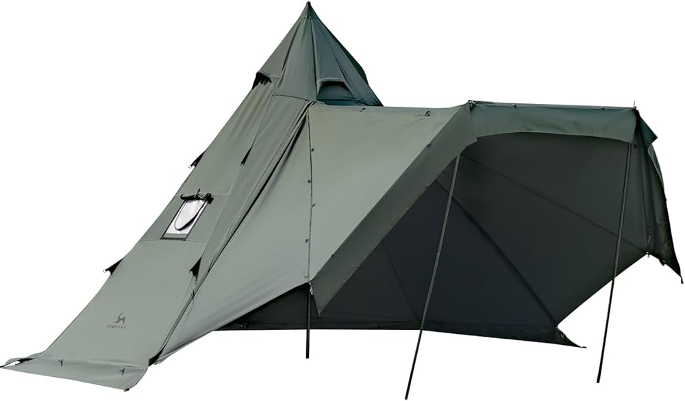 Amazon.co.jp: TOMOUNT ワンポールテント 2-4人用 tcテント 高さ2.8m