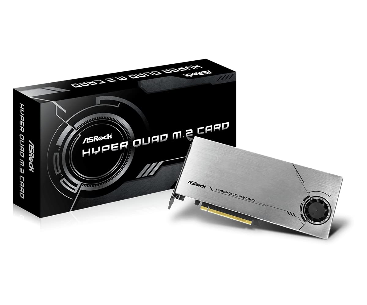 Amazon | ASRock M.2 SSD 増設ボード Hyper Quad M.2 Card | ASRock