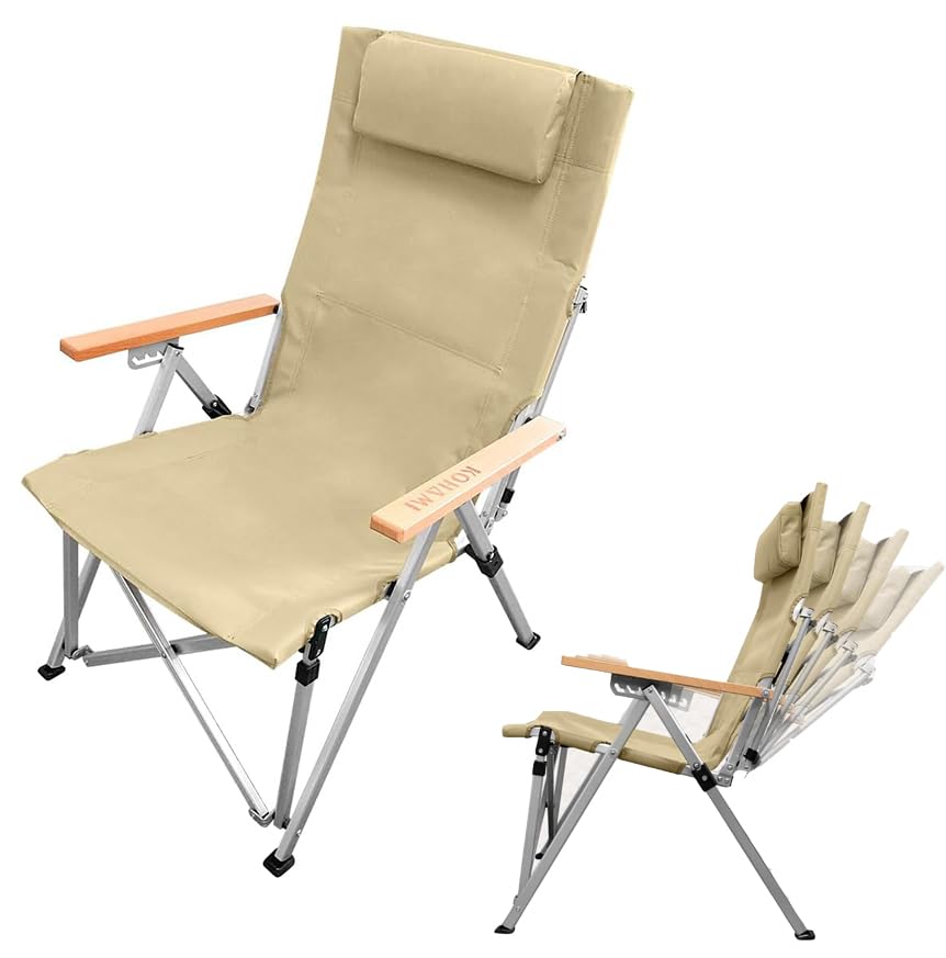 Amazon.co.jp: KOHAMI アウトドアチェア デッキチェア 折り畳み 4段階