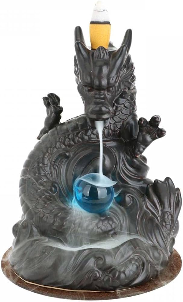 Amazon｜PYUWENAI 香炉 逆流香炉 龍 お香立て 線香立て 逆流香バーナー