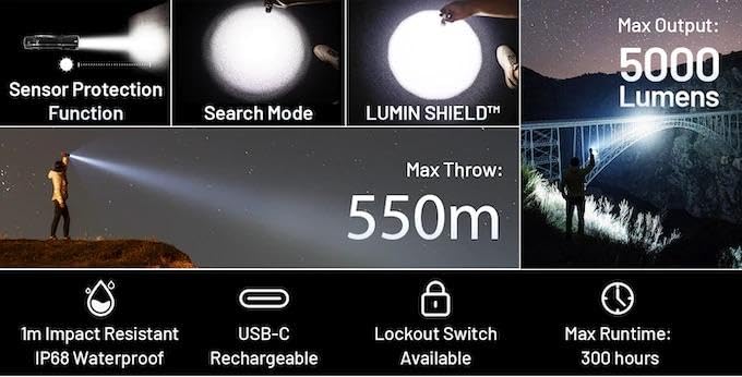 Amazon.co.jp: Nitecore EDC35 ハイパワー 5000ルーメン NiteLab UHi