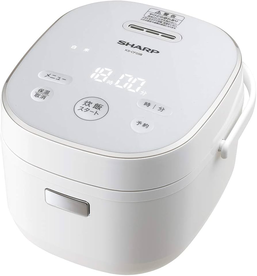 Amazon | シャープ 炊飯器 KS-CF05B-W 3合 一人暮らし マイコン パン