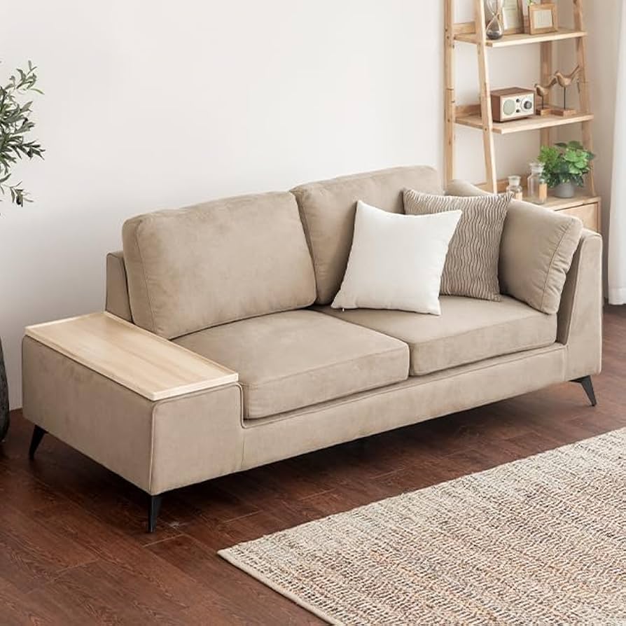 Amazon｜モダンデコ ソファ 2人掛け 【保証1年間】 テーブル付き