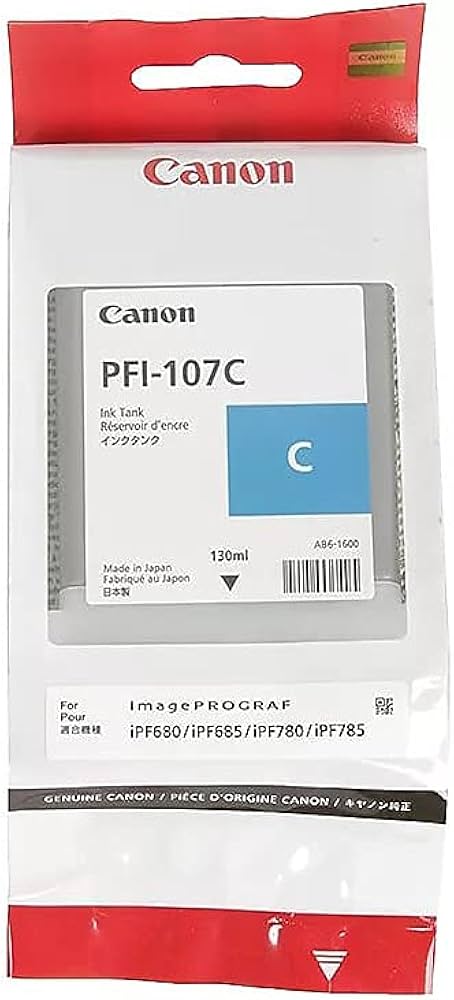 Amazon.com: Canon PFI-107C Ink Tank 130 ml (Cyan) in Retail