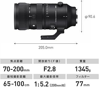 Amazon.co.jp: シグマ(Sigma) レンズ 70-200mm F2.8 DG DN OS L
