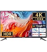 Amazon | VEZZER テレビ 43V型インチ 4K Google TV ネット動画対応