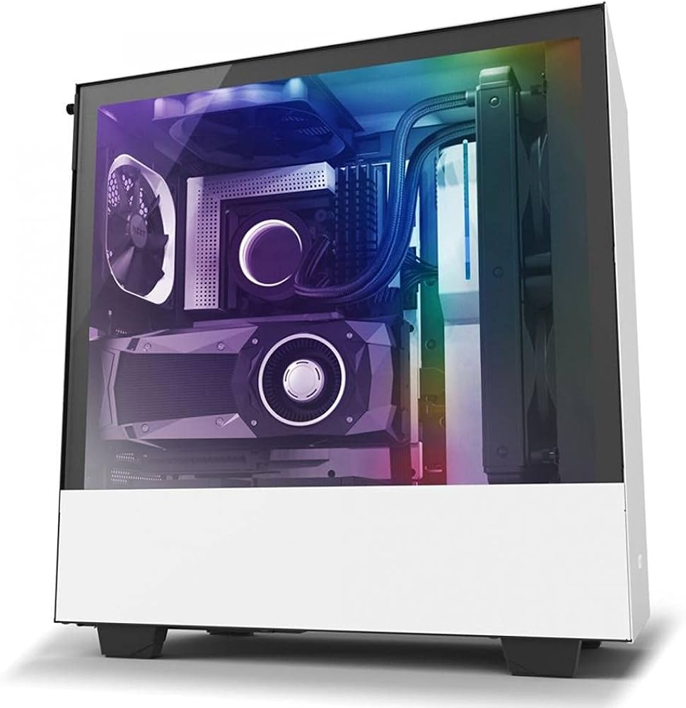 Amazon | NZXT H510i White & Black ミドルタワーPCケース 強化ガラス
