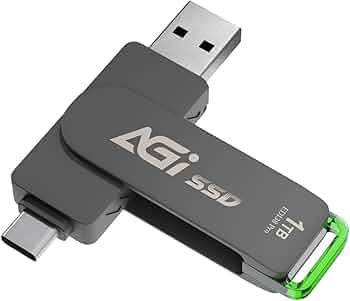 Amazon | AGI 1TB 外付けSSD USB 3.2 Gen 2 Type-A/Type-C 両対応 最大