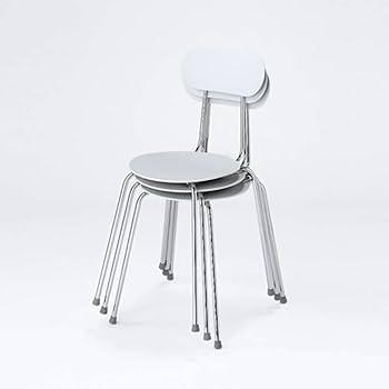 Amazon.co.jp: 無印良品 スチールチェア・樹脂座(ライトグレー) 48×50