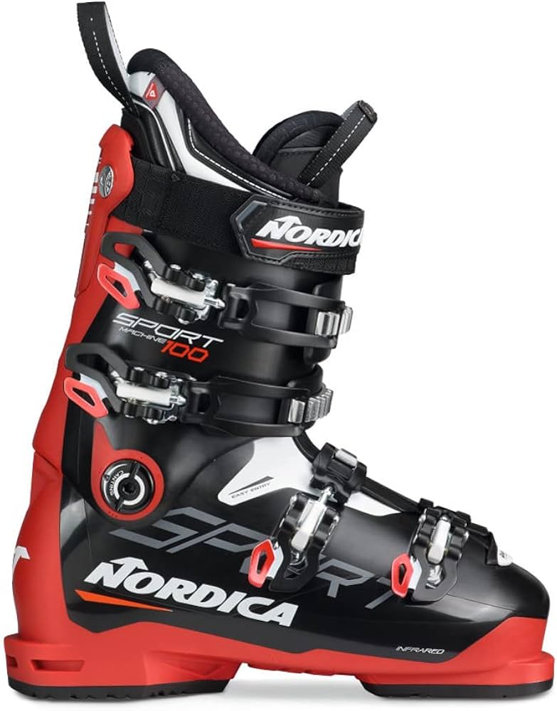 Amazon | NORDICA メンズ スポーツマシーン100ブーツ ブラック/レッド
