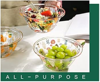 Amazon.co.jp: サラダボウル 耐熱ガラス ガラス ボウル フルーツボウル