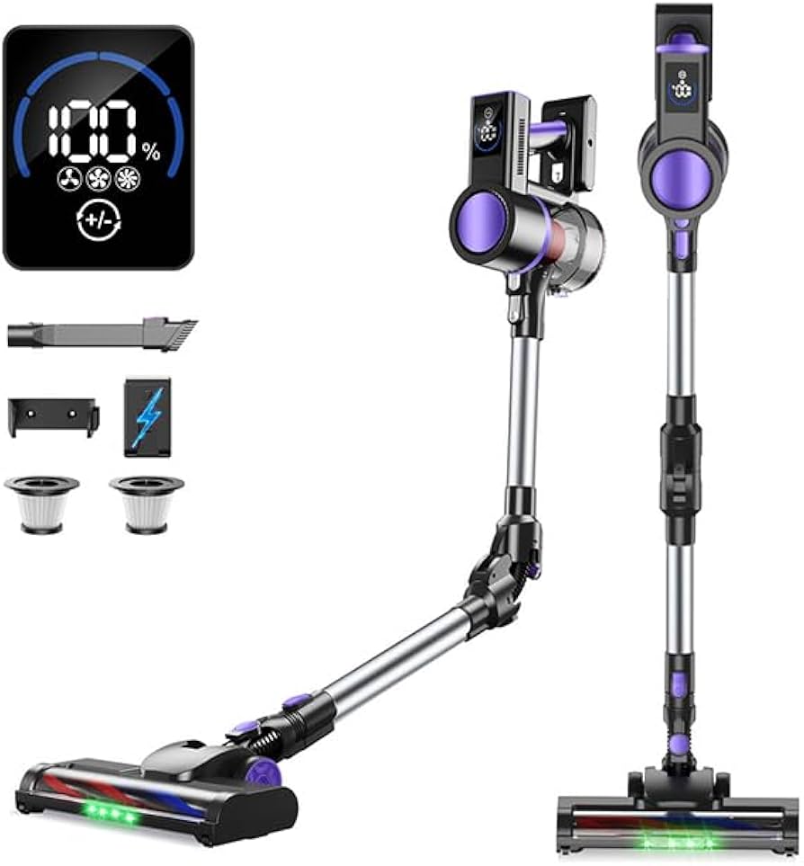 Amazon | 掃除機 コードレス 【75kPa超強力吸引&革新曲がるスティック