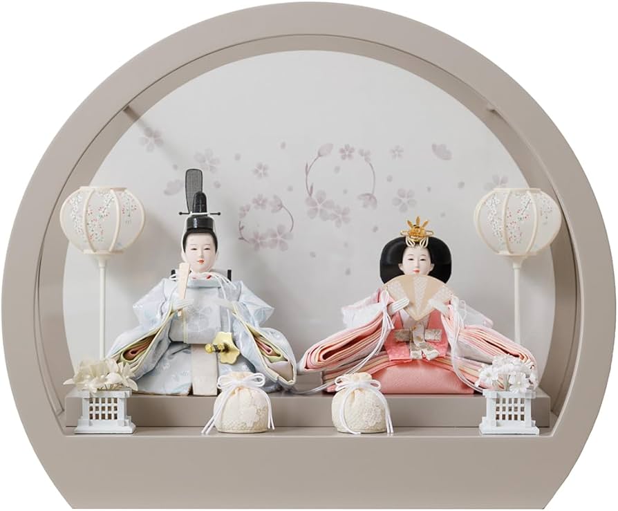 Amazon | ぷりふあ ふるうる 雛人形 親王 はなのうた 丸型ケース飾りL