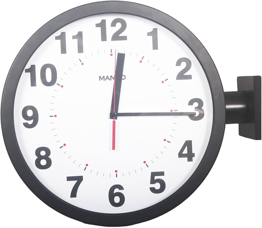 Amazon.co.jp: 両面電波掛け時計 両面時計 manbo double face wall