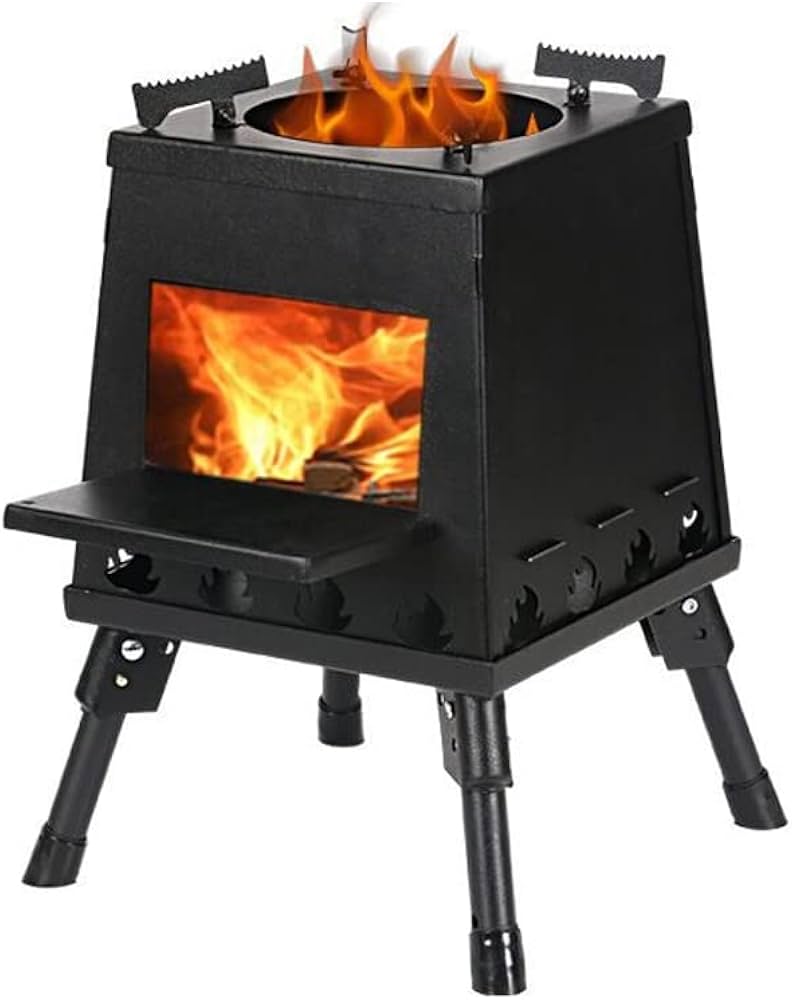 Amazon | ZWSJLC 薪ストーブ 二次燃焼 キャンプ アウトドア 組み立て