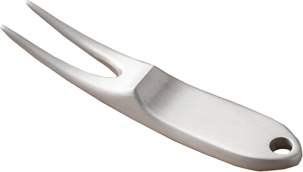 Amazon | 宮本商行 アルミ製グリーンフォーク 2本刃(シルバー色)ゴルフ