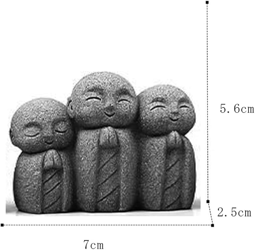Amazon｜QIUEER CCお地蔵さんセット癒し可愛い小型置物祈りお地蔵様