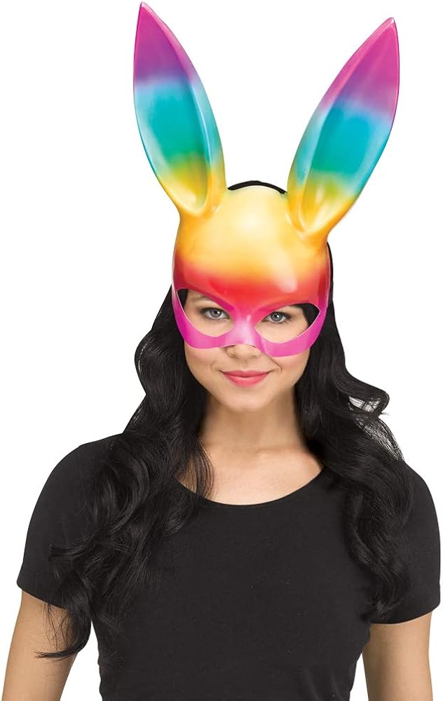 Amazon.co.jp: ブラックグリッターバニーマスク。 US サイズ: One Size