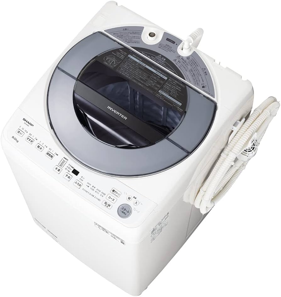 Amazon.co.jp: シャープ 洗濯機 ES-GV8G-S 穴なし槽 インバーター搭載