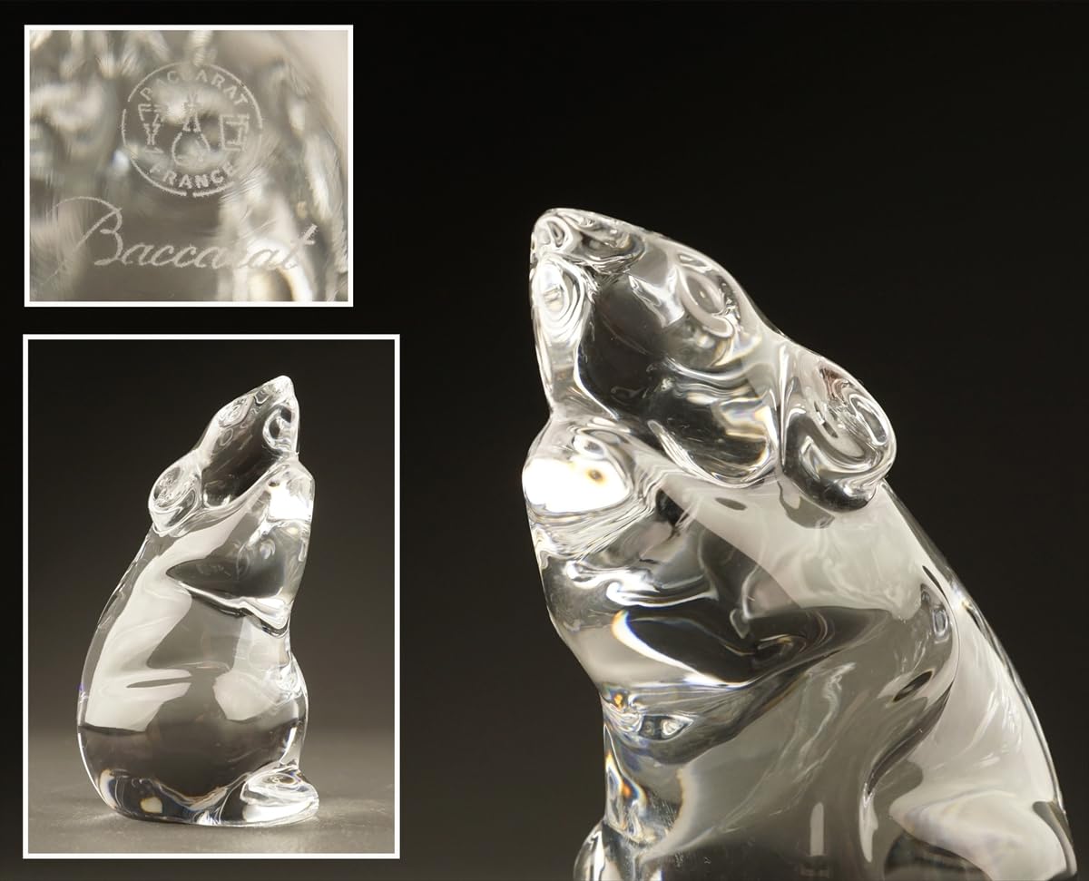 Amazon.co.jp: 千寿Baccarat バカラ 干支 ねずみ クリスタル オブジェ