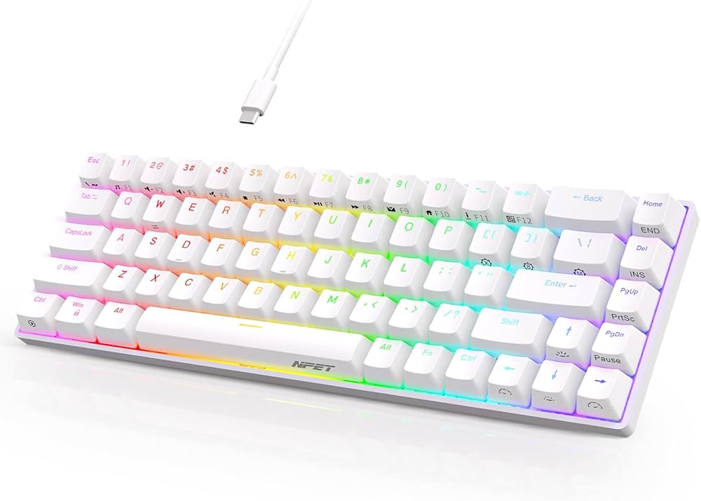 Amazon | NPET K61 RGB Mini 小型 60%メカニカルゲームキーボード 超