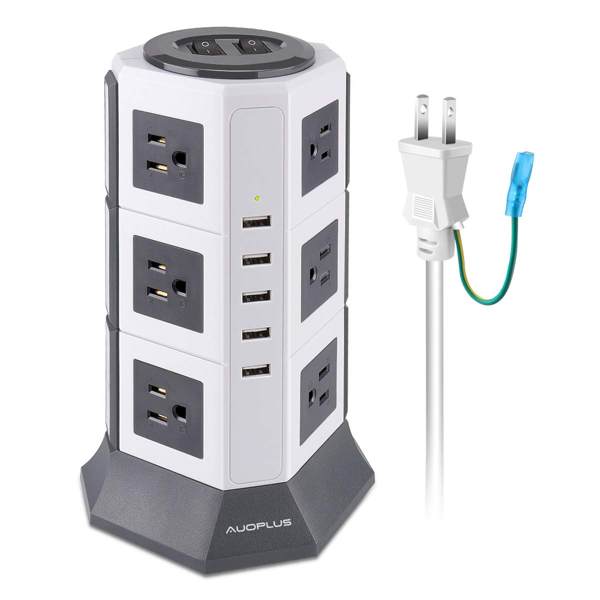 Amazon.co.jp: AUOPLUS 電源タップ タワー式 12個AC口 コンセント