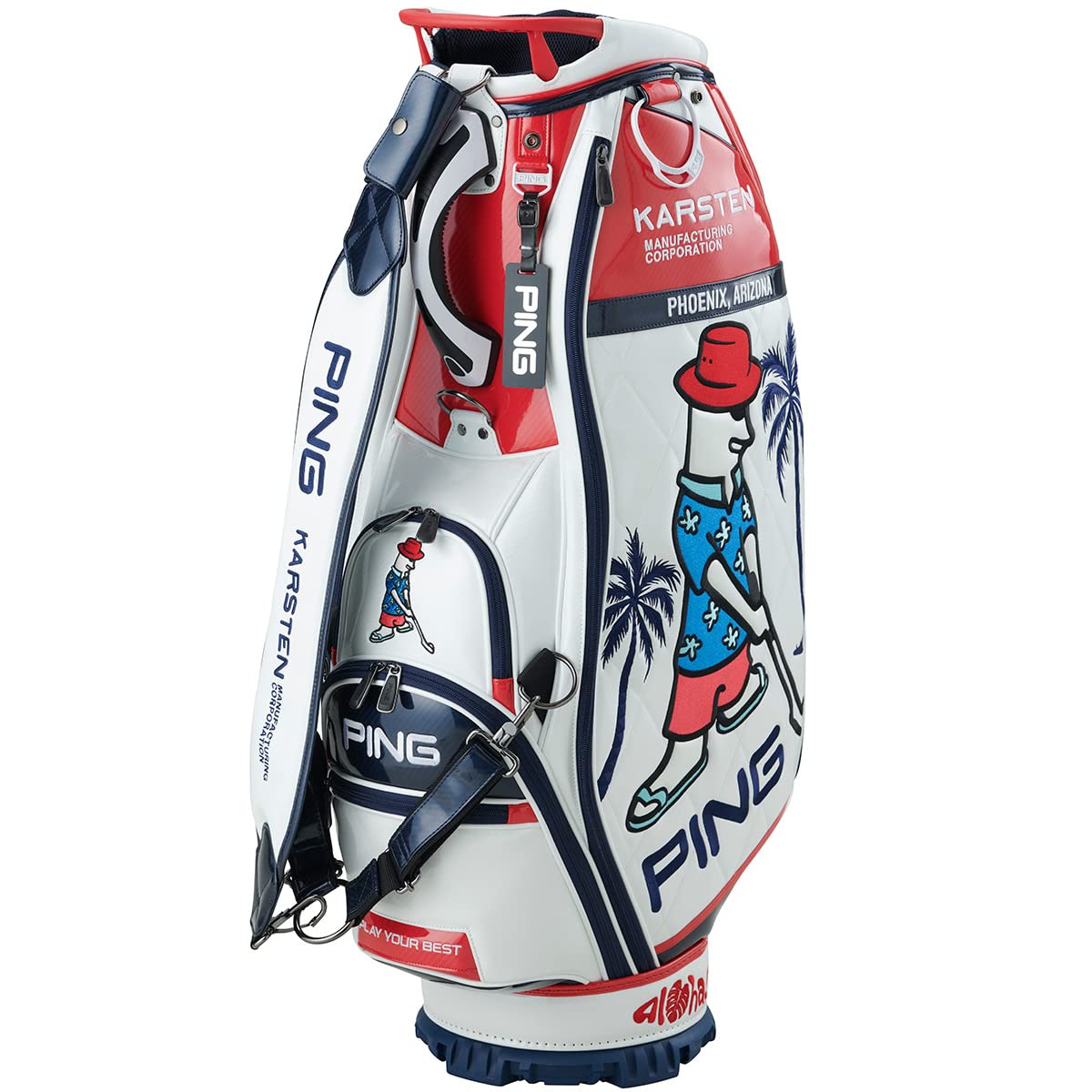 Amazon.co.jp: Pin CB-N2301 MR.PING Aloha 36908 WH/RD Men's Caddy