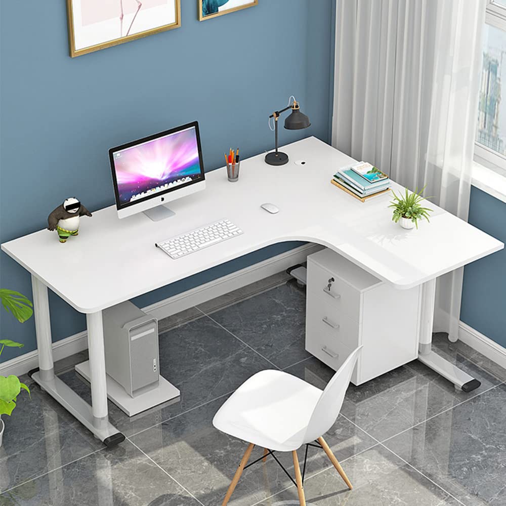 Amazon | KAGUYASU L字デスク ゲーミングデスク 省スペース 丸脚 丸角