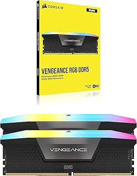 CORSAIR VENGEANCE RGB DDR5 RAM 64GB (2x32GB) 6400MHz CL32-40-40-84
