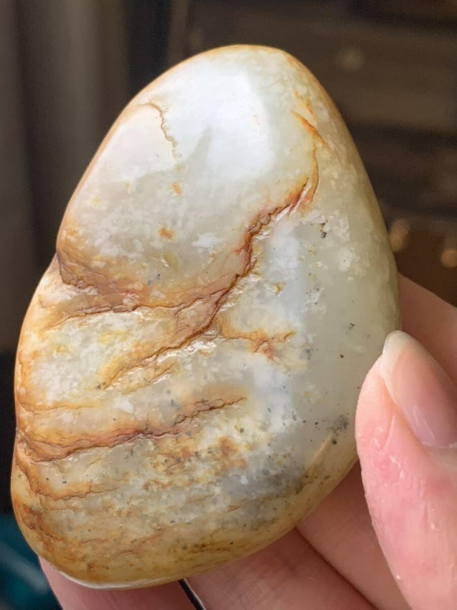 Amazon.co.jp: 清時代和田玉ホータン玉原石置物極細工翡翠彫刻古擺件