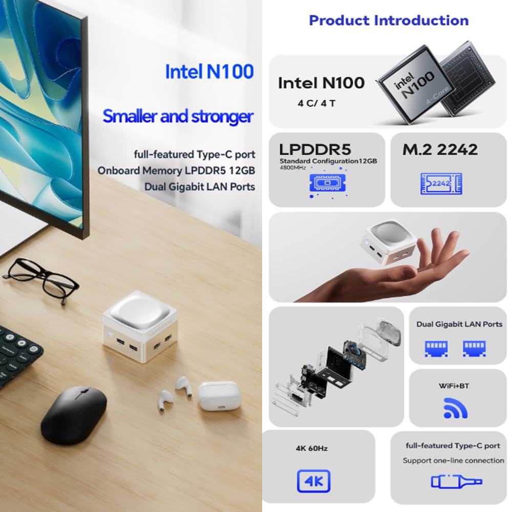 Amazon.co.jp: SZBOX ミニPC 小型pc Windows 11 Pro搭載 Intel Alder
