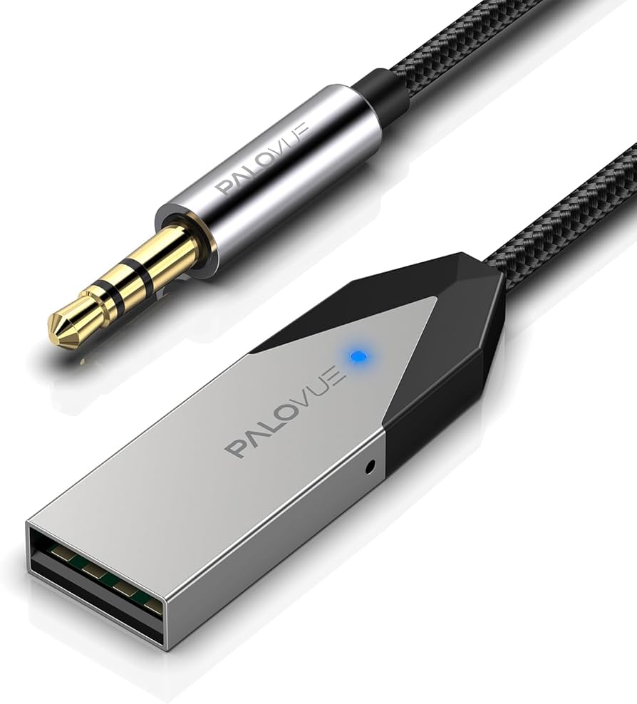 Amazon.com: PALOVUE Bluetooth Aux Adapter, Audio Car Kit USB