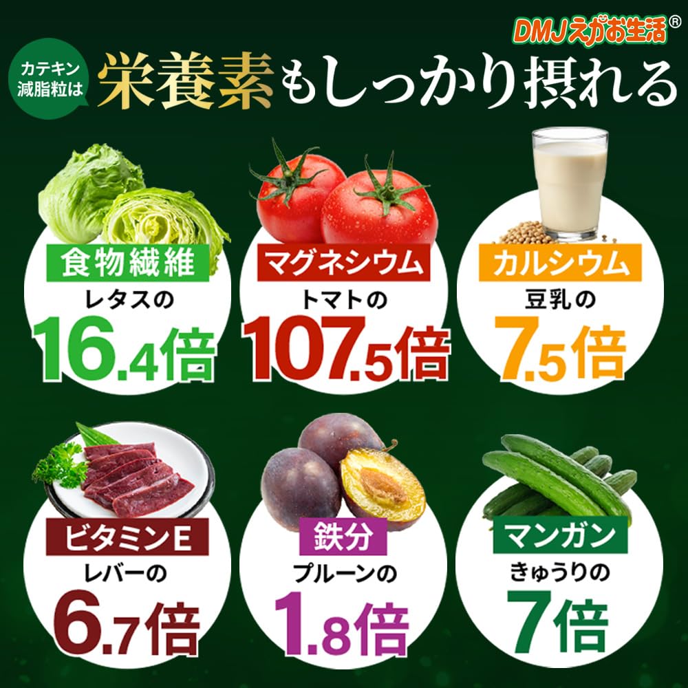 Amazon.co.jp: DMJえがお生活 カテキン減脂粒 31日分 62粒 カテキン