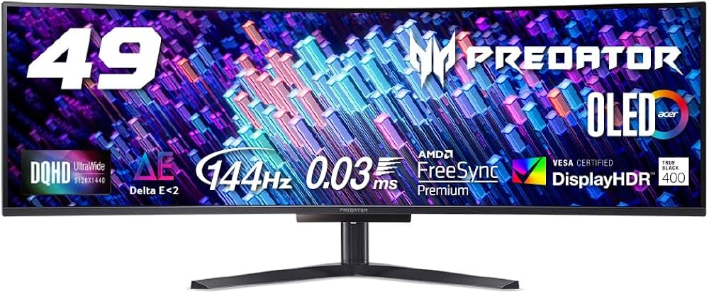 Amazon.co.jp: Predator ゲーミングモニター 49インチ 32:9 DQHD QD