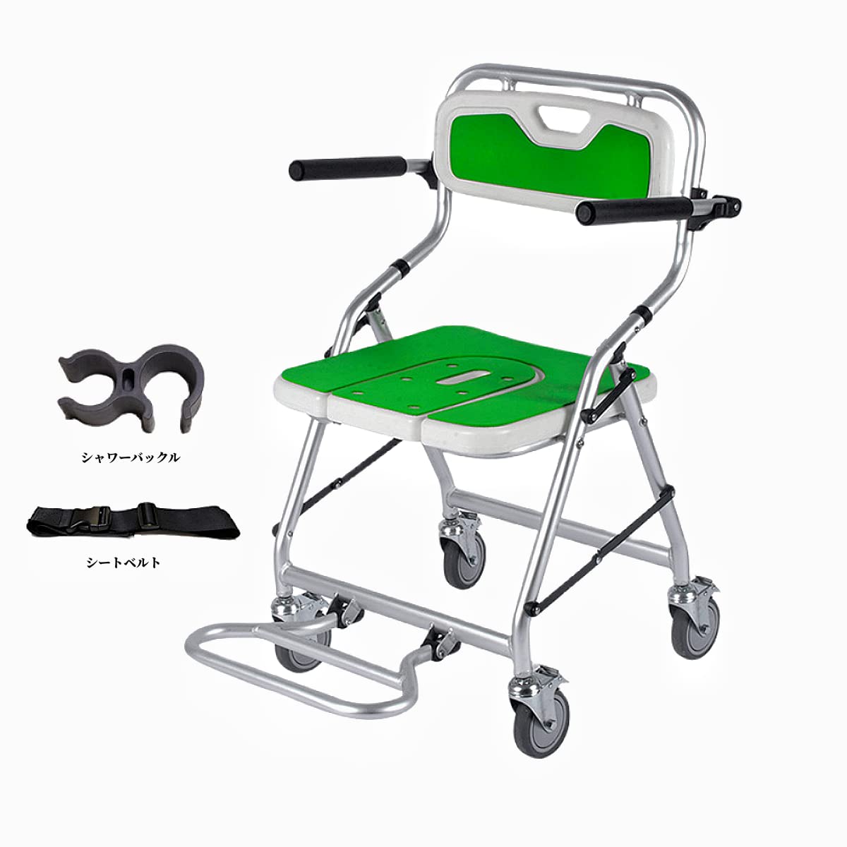 Amazon | 折りたたみ 入浴用車いす 介護 シャワーチェア ブレ一キ付き