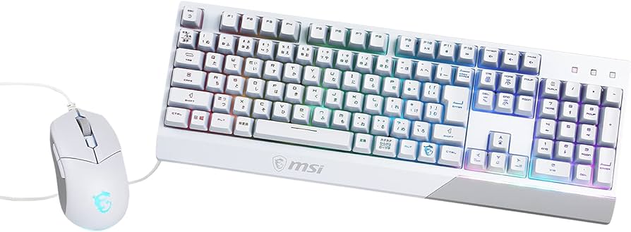 Amazon.co.jp: MSI Vigor GK30 COMBO WHITE JP ゲーミングキーボード