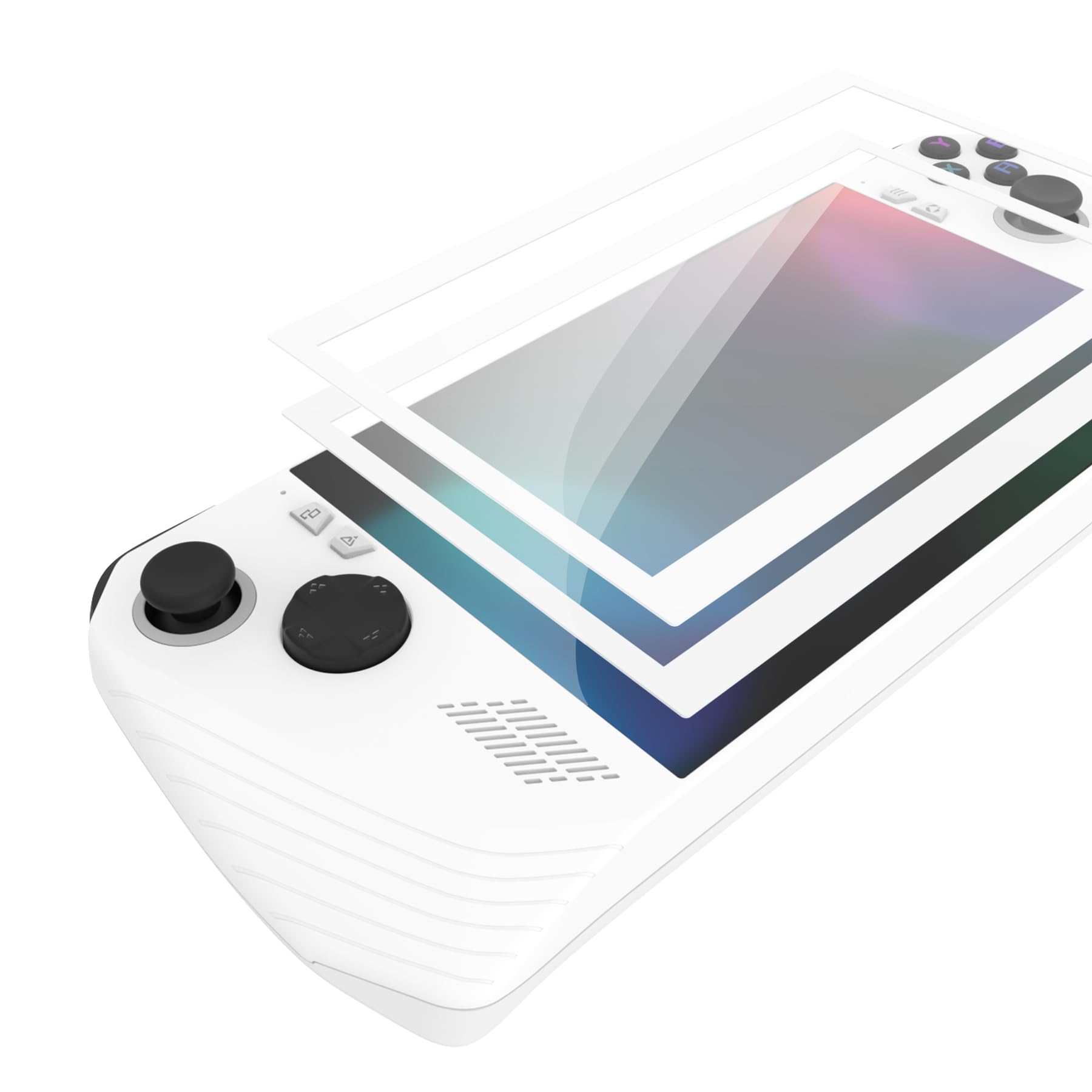 Amazon.com: PlayVital 2 Pack White Border Tempered Glass Screen