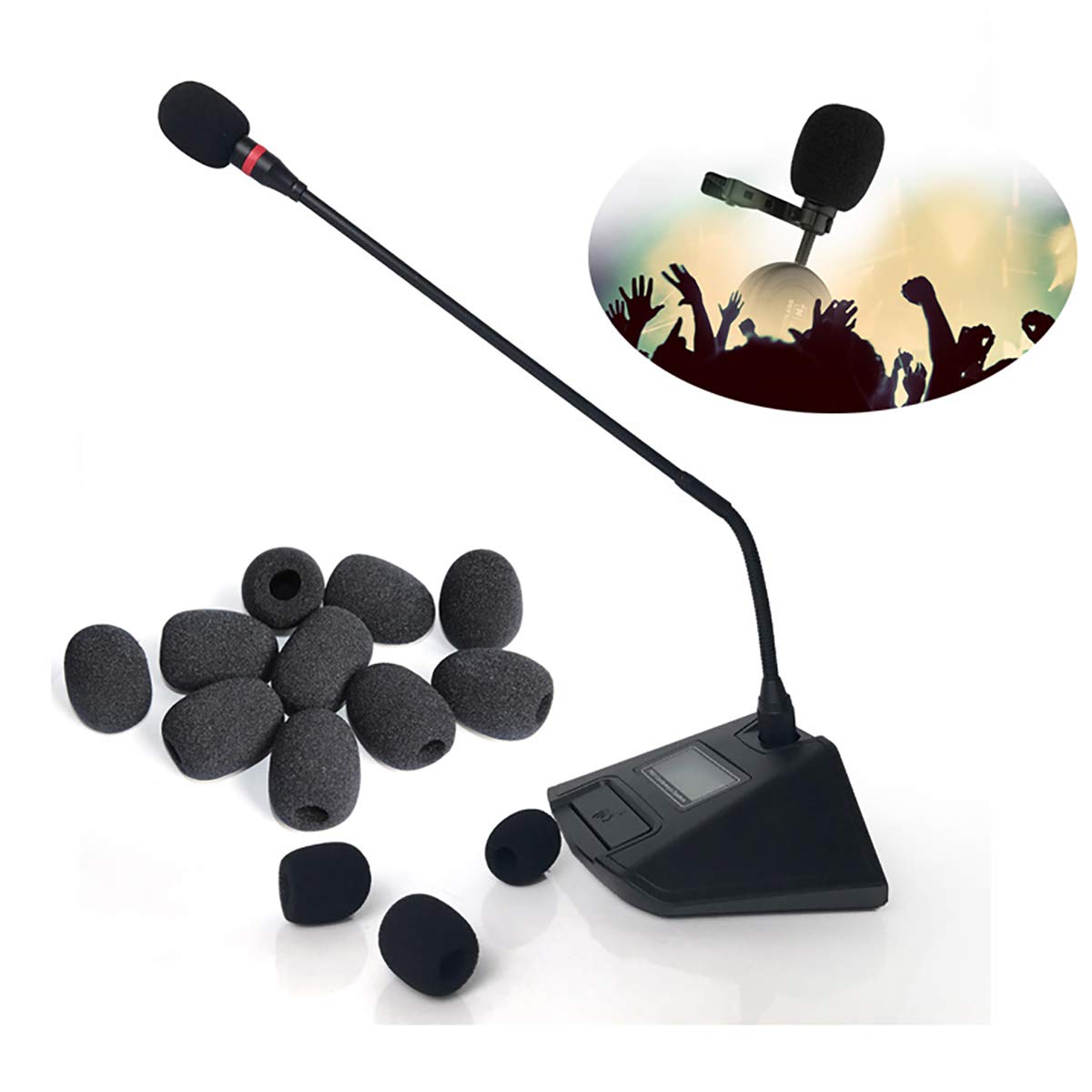 Amazon | 10個セットウィンドスクリーン マイクスポンジ ヘッドセット