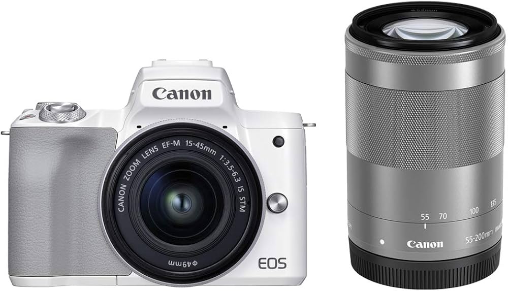 Buy Canon EOS Kiss M2 Mirrorless Digital Camera, KISSM2WH-WZK