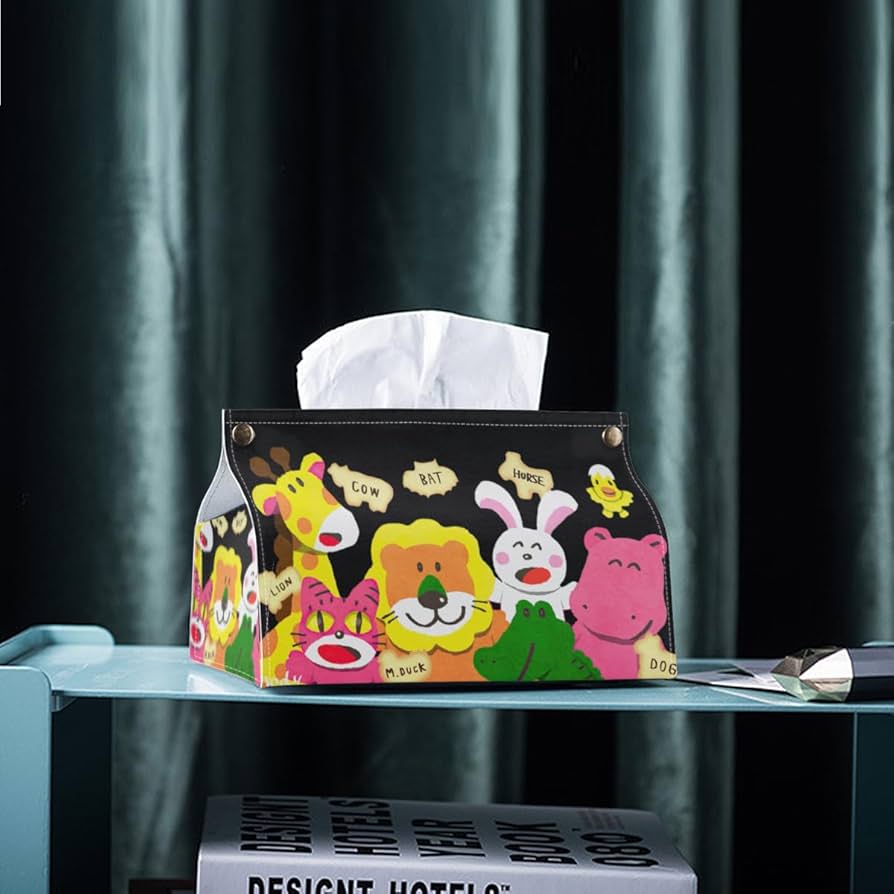 Amazon｜たべっ子どうぶつ ティッシュケース 19㎝箱ティッシュ対応