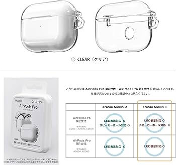 Amazon | araree AirPods Pro 2 第2世代/第1世代 対応 ハードクリア