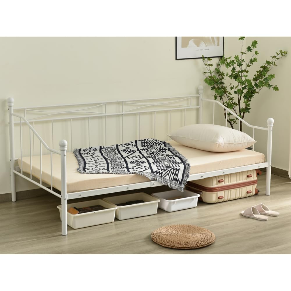 Amazon｜【ホワイト】シングルベッド パイプベッド ベッド シングル