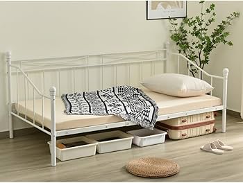 Amazon｜【ホワイト】シングルベッド パイプベッド ベッド シングル