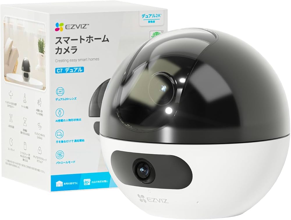 Amazon.co.jp: EZVIZ デュアルレンズ 防犯カメラ（屋内用）｜360度