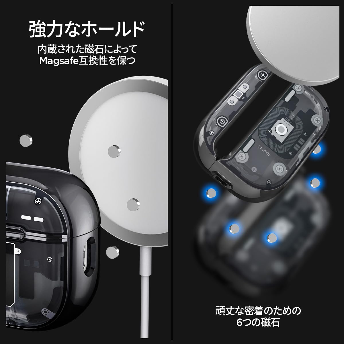 Amazon | Spigen Airpods Pro 2 ケース MagSafe対応 マグネット搭載 黄